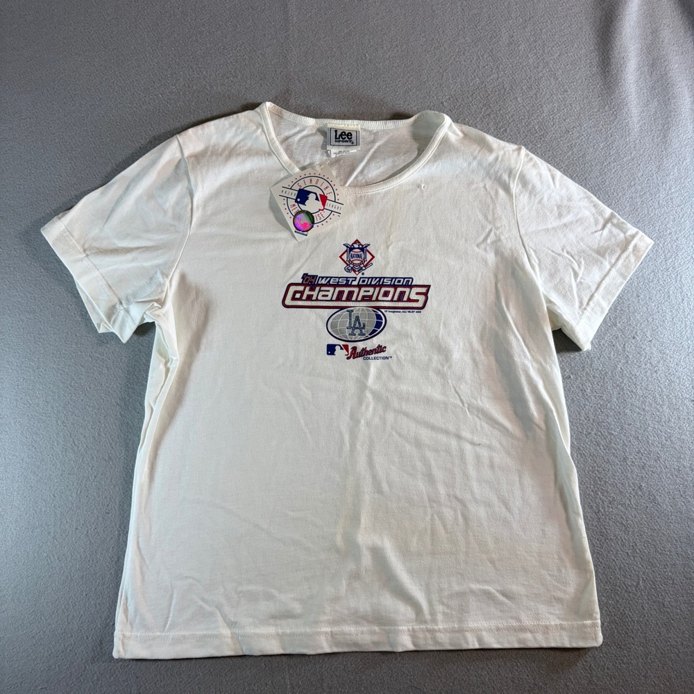 Lee Sport‎ Los Angeles Dodgers 2004 West Division Champions T-Shirt White XL NWT